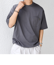 【SHIPS any別注】Phatee: オーガニックコットン ピスネーム スピンドル ポケット Tシャツ◇