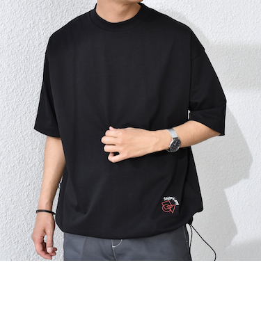 SHIPS any: オーガニック コットン ワンポイント ロゴ プリント×刺繍 スピンドル Tシャツ◇