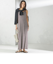 【SHIPS別注】miller:〈洗濯機可能〉ボーダー タンクトップ ワンピース