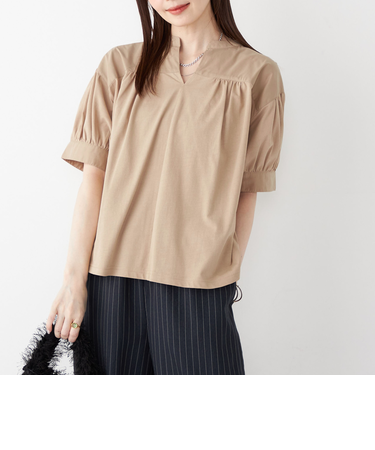 SHIPS Colors:〈手洗い可能〉ハイツイスト コンビ スキッパー プルオーバー