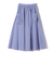 SHIPS Primary Navy Label:ストライプ ポケット  ギャザー スカート