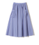 SHIPS Primary Navy Label:ストライプ ポケット  ギャザー スカート