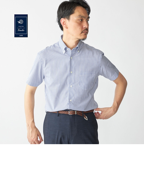 シップス（SHIPS）/SHIPS: ショート スリーブ パナマ ロンドンストライプ シャツ SHIPS: ショート スリーブ パナマ ロンドンストライプ シャツ