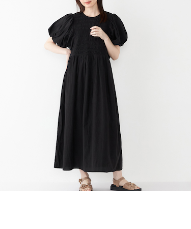 SHIPS Colors:〈手洗い可能〉キュプラコットン シャーリング ワンピース