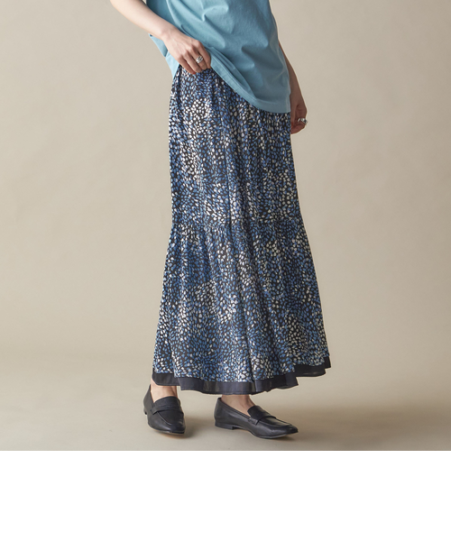 NINE スカート 雑誌掲載✴︎新品ナインNINE シルクコットンティアード