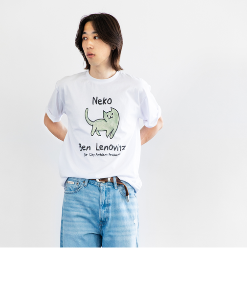 【City Ambient Products別注】Ben Lenovitz: DOG CAT Tシャツ