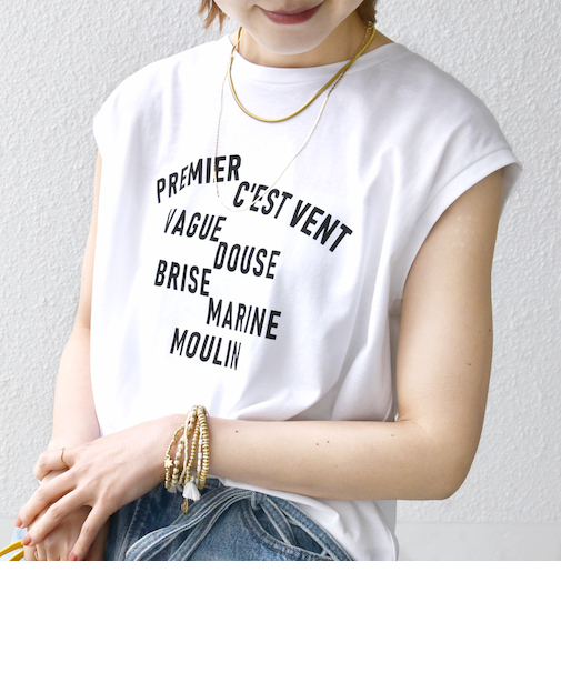 プラチナ ヴェール フレンチ スリーブ TEE