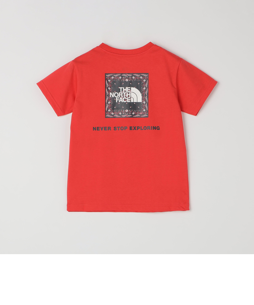 THE NORTH FACE: スクエア バンダナ バックプリント ロゴ Tシャツ <KIDS>