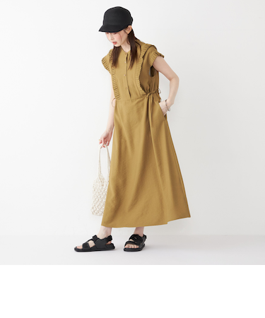 SHIPS Colors:〈手洗い可能〉プリーツ デザイン シャツ ワンピース◇