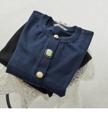 TORRAZZO DONNA:〈手洗い可能〉ビジュー シアー カーディガン