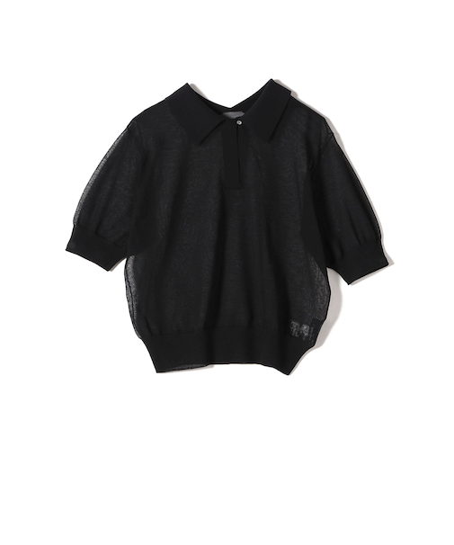 SHIPS Primary Navy Label:〈手洗い可能〉NOIR POLO ニット