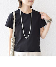 〈接触冷感 / UVカット〉コクーン フレンチ スリーブ プルオーバー