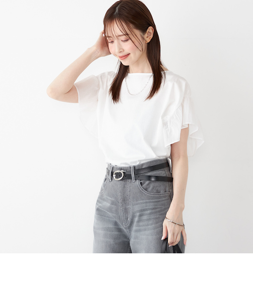 SHIPS Colors:〈手洗い可能〉シルケット 天竺 2WAY トップス◇