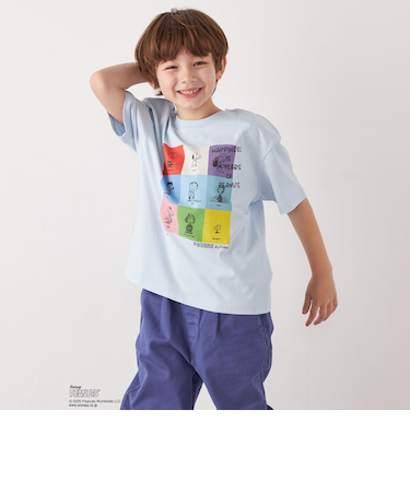 SHIPS any: SNOOPY コラボ ブロック グラフィック カラー プリント Tシャツ◇