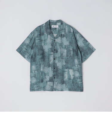 City Ambient Products: オープンカラー ウォール プリント シャツ