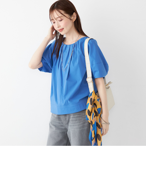 SHIPS Colors:〈手洗い可能〉コットンナイロン バルーンスリーブ ブラウス◇