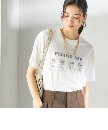 【SHIPS別注】Odub:〈手洗い可能〉プリント TEE