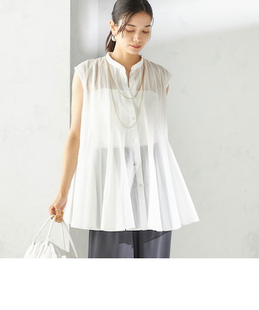 〈手洗い可能〉ボリューム フレア フレンチスリーブ ブラウス