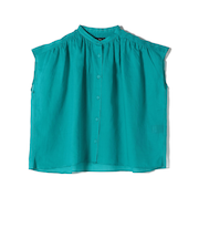 SHIPS Primary Navy Label:〈手洗い可能〉ラミー フレンチ スリーブ ブラウス