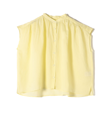 SHIPS Primary Navy Label:〈手洗い可能〉ラミー フレンチ スリーブ ブラウス