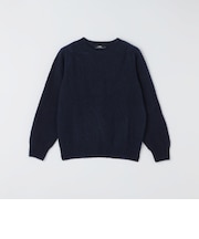 【SHIPS別注】HARLEY OF SCOTLAND:〈新色予約中〉ウール シャギー クルーネック ニット