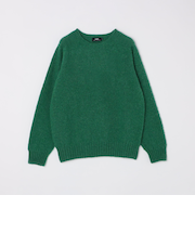 【SHIPS別注】HARLEY OF SCOTLAND: ウール シャギー クルーネック ニット