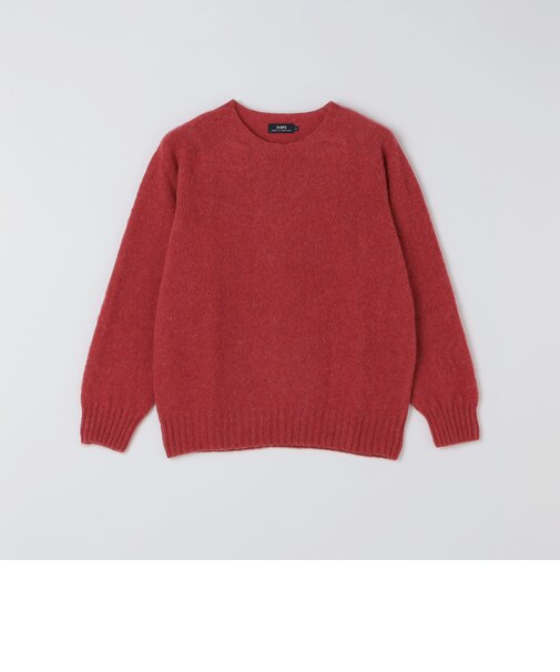 【SHIPS別注】HARLEY OF SCOTLAND:〈新色予約中〉ウール シャギー クルーネック ニット