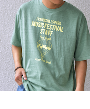 SCREEN STARS: ガーメントダイ フェード カラー レトロ グラフィック Tシャツ◇