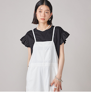 SHIPS NINE CASE:〈手洗い可能〉ミニ 裏毛 フリル カットソー