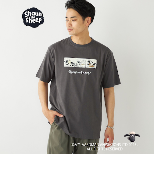 SHIPS Colors:ひつじのショーン コミック プリント Tシャツ◇