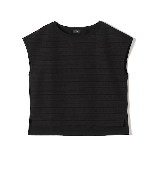 SHIPS Primary Navy Label:〈手洗い可能〉綿 ローン フラワー レース コンビ