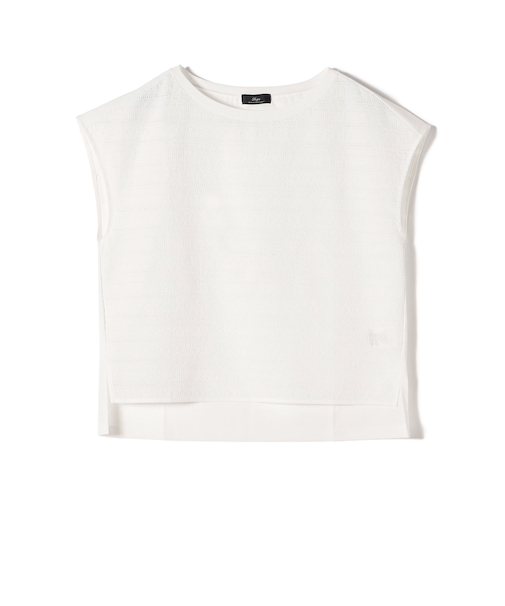 SHIPS Primary Navy Label:〈手洗い可能〉綿 ローン フラワー レース コンビ