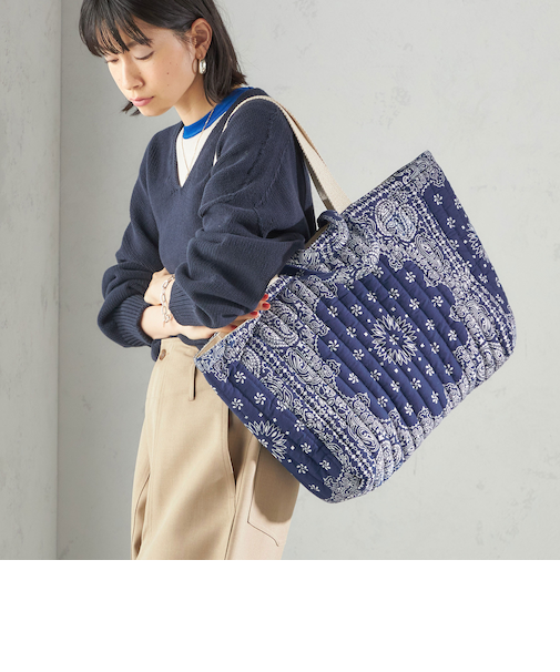 MALUS: バンダナ キルティング ビッグ トート バッグ