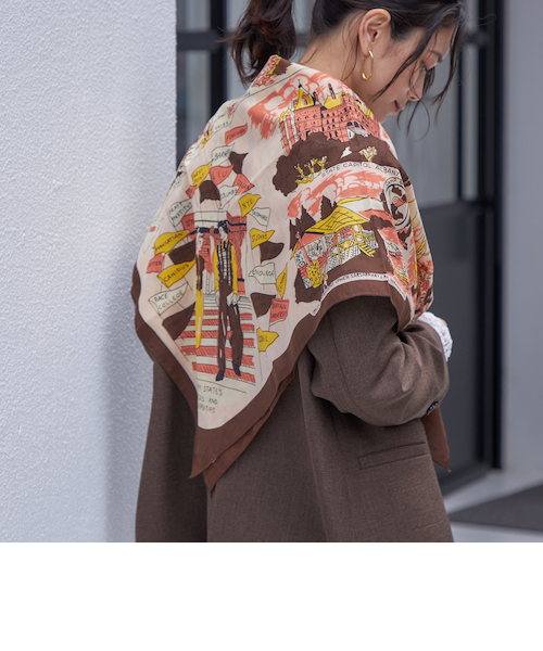 新品　BINDU: スカーフ 100×100 25AW　ブルー SHIPS｜BINDU: スカーフ 100*100 25AW | Rakuten Fashion(楽天