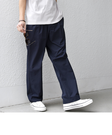 SHIPS any:〈撥水/軽量/ストレッチ〉SOLOTEX(R) シアサッカー セミワイド イージーパンツ(セットアップ対応)25SS◇◇