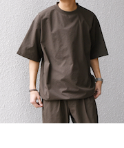 SHIPS any:〈撥水/軽量/ストレッチ〉SOLOTEX(R) シアサッカー スピンドル Tシャツ(セットアップ対応)25SS◇