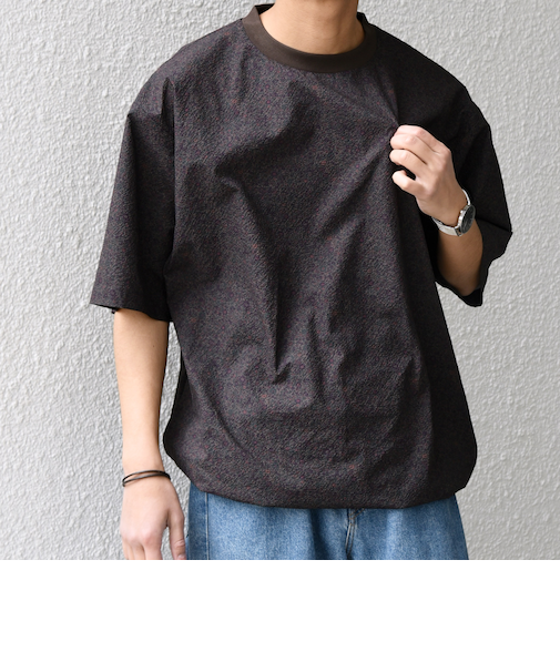 SHIPS any:〈撥水/軽量/ストレッチ〉SOLOTEX(R) シアサッカー スピンドル Tシャツ(セットアップ対応)25SS◇