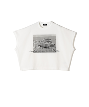 SHIPS Primary Navy Label:PHOTO プリント ジャージー プルオーバー