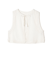 【SHIPS別注】Fanaka:〈手洗い可能〉メッシュ 刺繍 ジレ