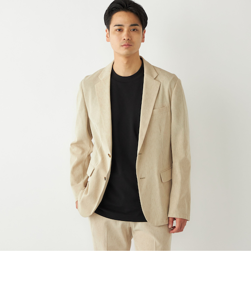 シップス カラーズ（SHIPS Colors）/SHIPS Colors:〈洗濯機可能〉シャリル ジャージー 2B ジャケット ベージュ SHIPS Colors:〈洗濯機可能〉シャリル ジャージー 2B ジャケット