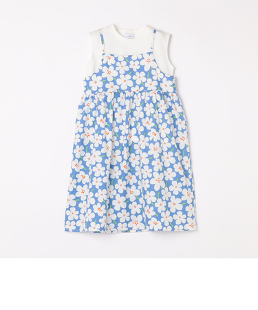 SHIPS any:〈洗濯機可能〉ノースリーブ フラワー  プリント キャミ ワンピース<KIDS>