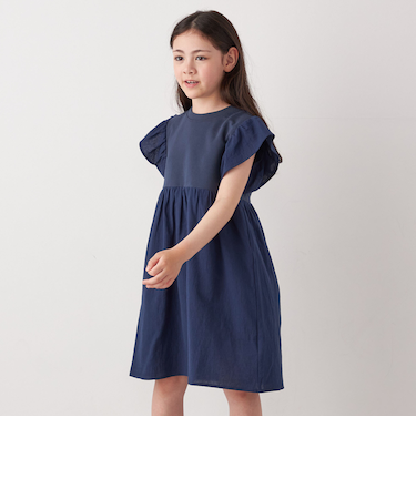 SHIPS any: 〈洗濯機可能〉フリル ギャザー 切り替え ワンピース <KIDS>