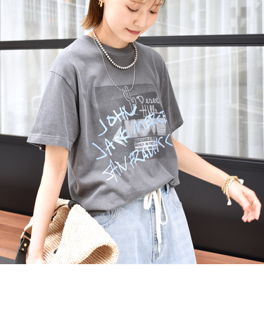【SHIPS別注】J.J MERCER:プリント TEE