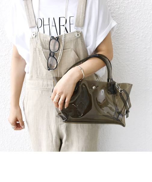 【WEB限定】ショルダー付き PVC トート バッグ