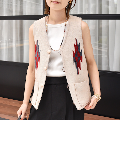 【SHIPS別注】UHURU:ジャカード  ベスト