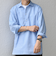 SHIPS any: コットン/リネン 7分袖 スキッパー プルオーバー シャツ◇◇