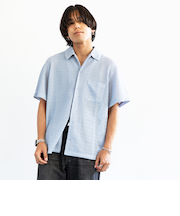 City Ambient Products: レギュラーカラー メッシュ シアー シャツ