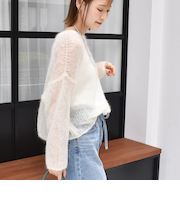 モヘヤ メッシュ プルオーバー