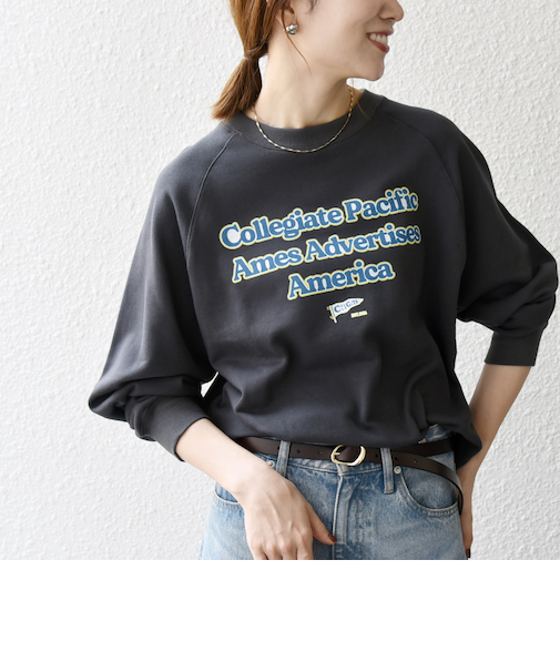 【SHIPS any別注】Collegiate Pacific: ロゴ プリント ＆ 刺繍 スウェット 25AW