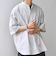SHIPS any: コットン/リネン バンド スキッパー ハーフスリーブ シャツ◇